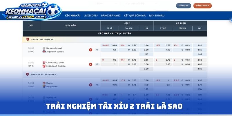 Trải nghiệm tài xỉu 2 trái là sao